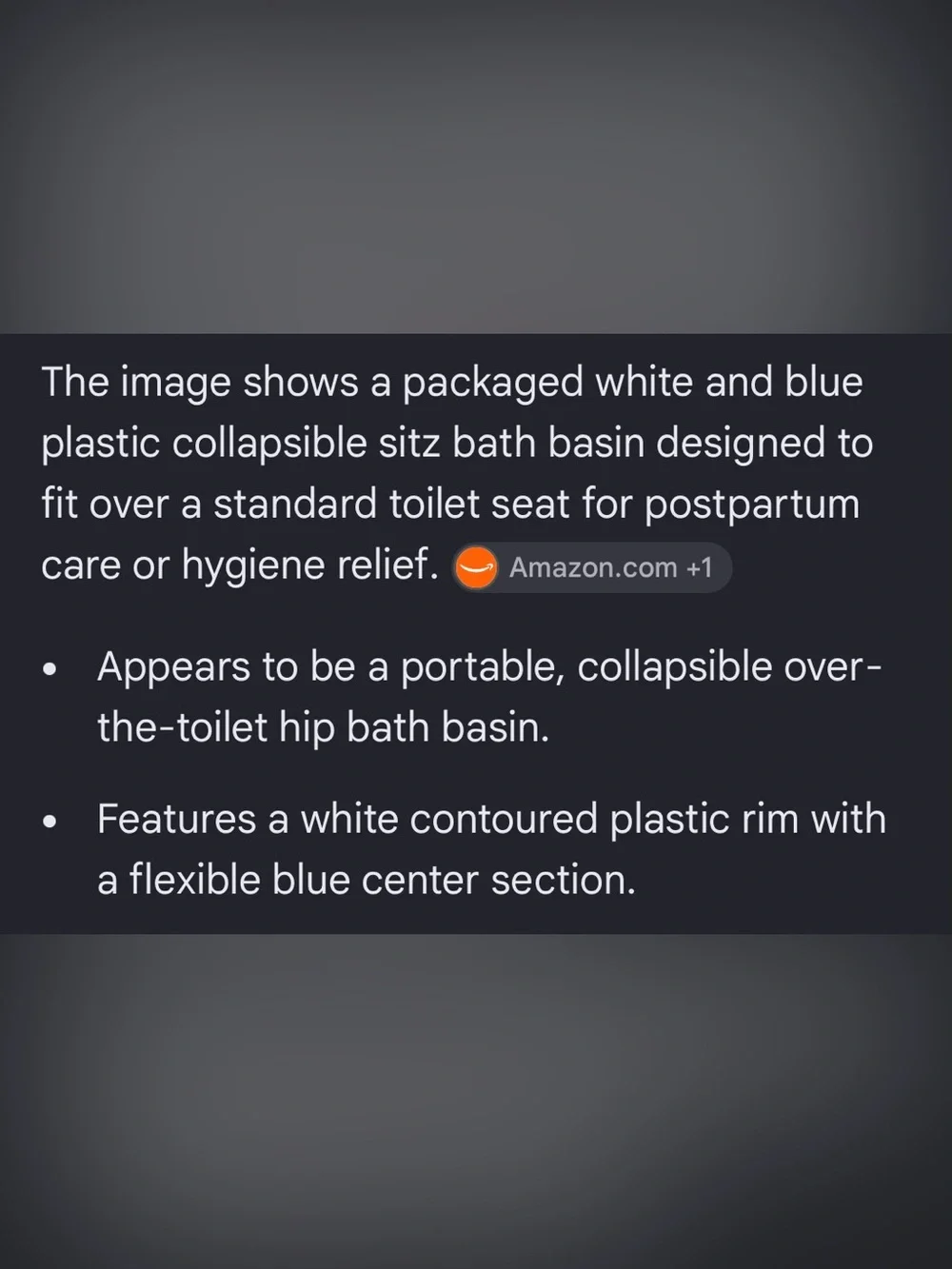 NWT Sit Bath for Toilet